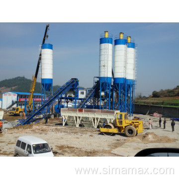 High-end basic version of HZS120 concrete mixing plant